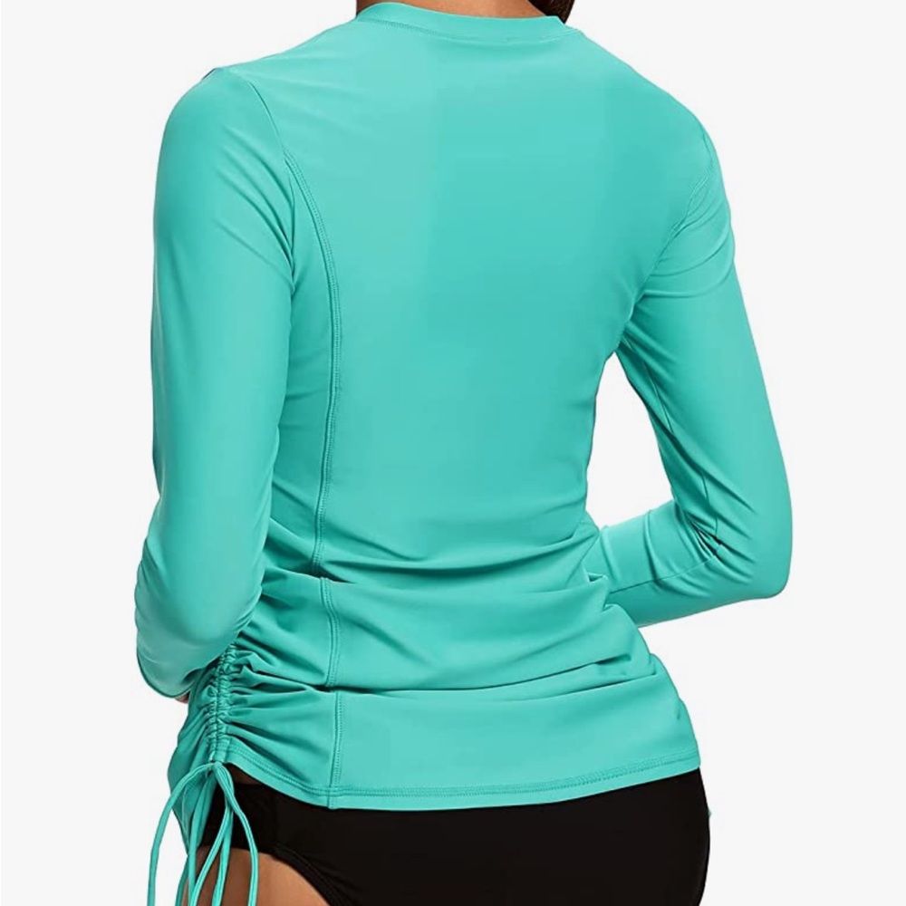 Long sleeve hooded rash guard sun protection swim guard UPF50+ - Picture 4 of 4